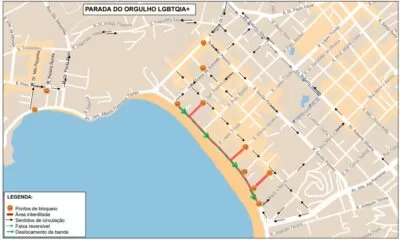 Mapa Parada LGBTQIA+