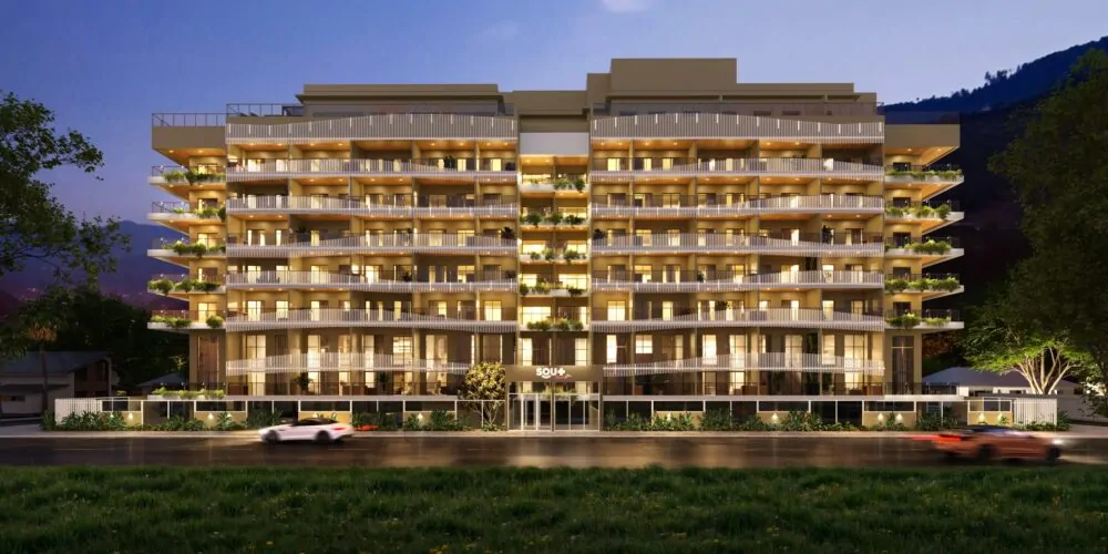 Sou+ Itacoa_Fachada_noturna